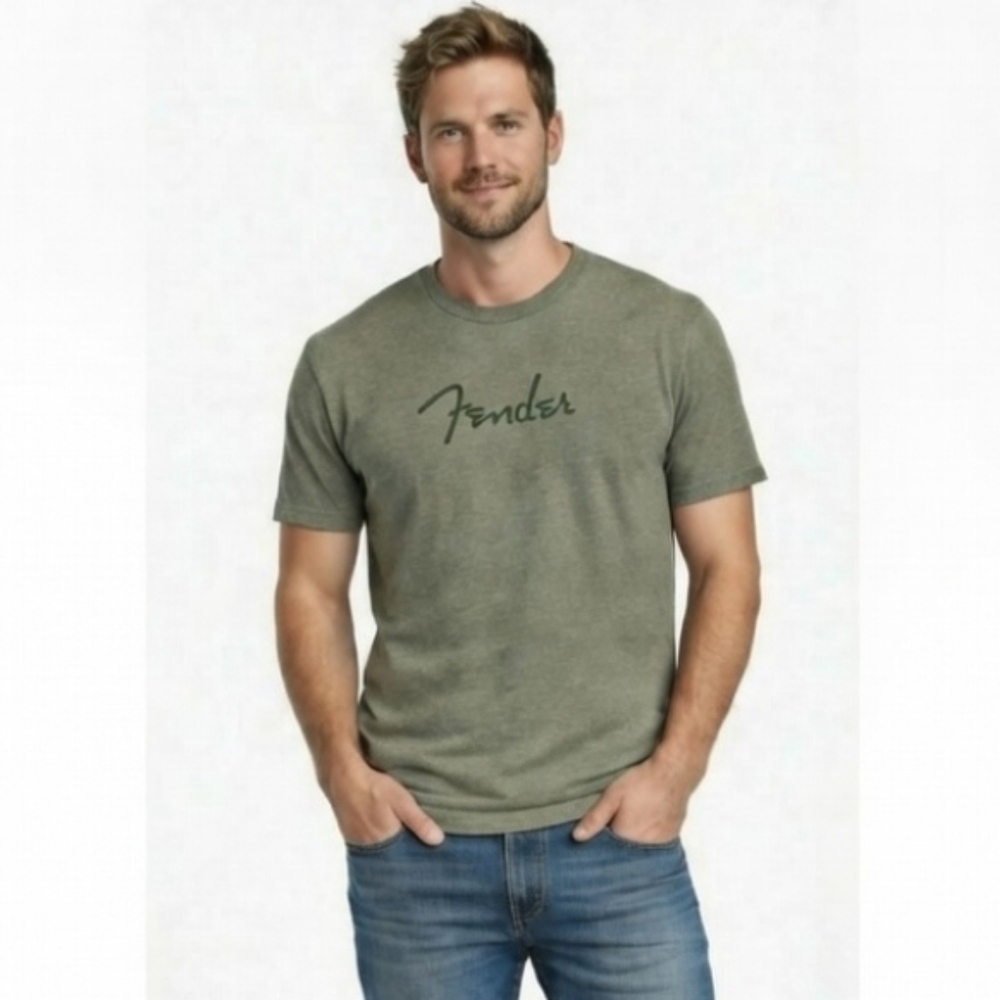 Fender Men's Heathered Olive Green T-shirt Size XXL
